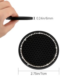 SAVITA 2 Pcs Car Cup Holder Coasters Rhinestone Car Accessories Glitter Car Coasters Bling Car Cup Mats for Cars, Trucks, Vehicles