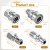 Bruislard 4 Sets NPT 1/4 Inch Pressure Washer Coupler, Stainless