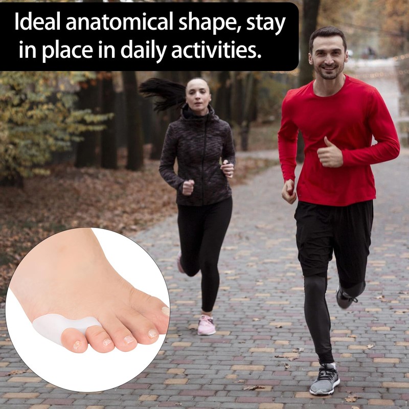 ZYFC 4 Pack Gel Pinky Toe Separators, Double Hole Toe