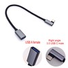 JZK 30 cm 5 Gbit/s rechtwinkliger 3.0-USB-C-Stecker auf USB-A-Buchse, Adapter,