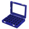 MeJell 24 Slot Velvet Glass Jewelry Box Organizer Rings Earrings