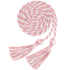Graduation Cords, Cords for Graduation 2025 Graduation Honor Cords 67" Graduation Ropes Cords Polyester Yarn Honor Cord with Tassel for Bachelor Gown Decoration Master Doctor Grad Days, Pink and White