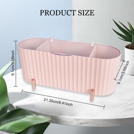 Naapesi Makeup Pads Organiser, 3 Compartments Cotton Pad Holder, Cotton Pad Holder, Cotton Pad Dispenser, Cotton Ball Container with Lid for Bedroom, Bathroom, Dressing Table (Pink)