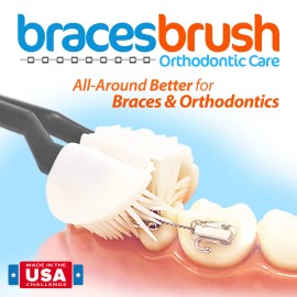 SMILE SAVER 360° * BRACES BRUSH * 3-Sided Toothbrush * 3PK + Toothpaste Tablets