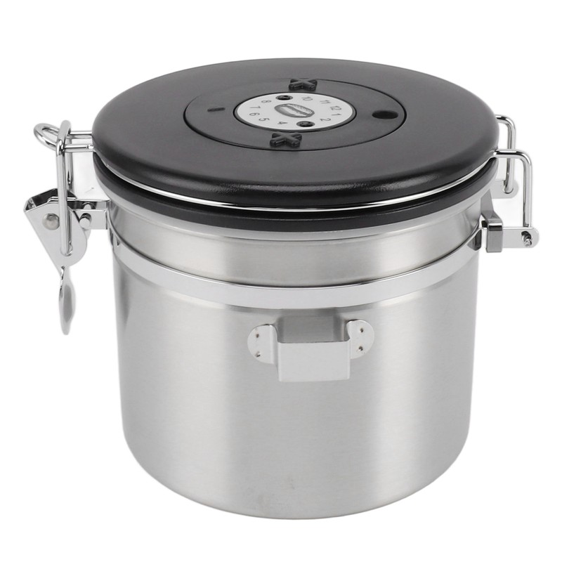 Airtight Coffee Canister 1.2L 304 Stainless Steel Coffee Bean Storage