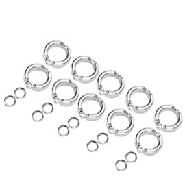 10Pcs Bird Foot Rings Metal Parrot Leg Ring Outdoor Fly Training Activity Opening Clip Accessories for Small Medium Large Birds Training(#15)