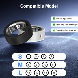 6 Pack Ring Cover Compatible with Oura Ring Gen 4/Oura Ring Gen 3 Horizon/Gen 3 Heritage, Surport Charging with Cover on, Anti-Scratch Elastic Silicone Ring Protector for Men Women Working Out Gym