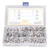 170pcs M3‑M10 304 Stainless Steel Rivet Nuts Durable Flat Head