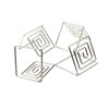 Gadpiparty 60pcs Square Memo Holders Base Silver Table Number Clips