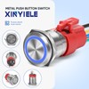 XINYIELE 19MM Latching 12V DC Push Button Switch On/Off,Waterproof Stainless