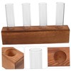 KONTONTY 1set Glass Bud Vases Stand for Hydroponic Plant Propagation