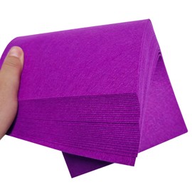 Stiff Felt Sheets, 32 Pcs Felt Fabric, 7"×11.3" Color Felt for Crafts, Craft Felt Square for for Sewing Embroidery Handwork and Festivals Party (Purple)