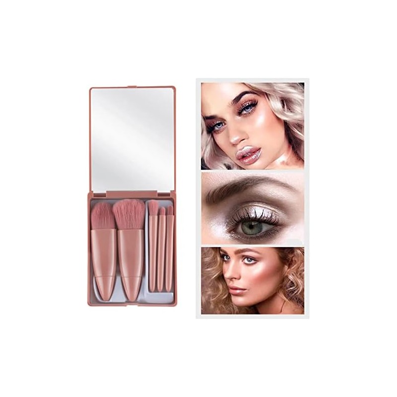 Juego De Brochas De Maquillaje De Tamaño De Viaje 5