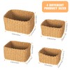 Wicker Basket, Revivoer Set of 4 Small Wicker Hamper for