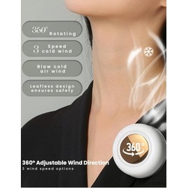 Portable Silent Mini Bladeless Fan Clip On, 3 Speeds Clip-on Fans for Shirt, Mini Whirlwind Fan for Waist Clip (Green)