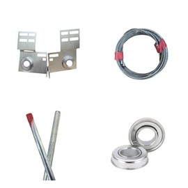 Dura-Lift Hardware Garage Door Torsion Spring Replacement Kit: Winding Rods, Bearings, End Plates and Torsion Cable