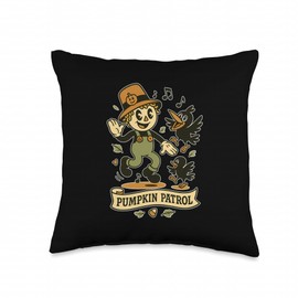 Pumpkin Patrol Scarecrow Dance Throw Pillow