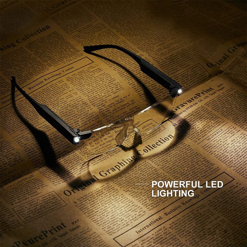 Head Magnifier Glasses, Hands Free Light Filter, Lupa Headband Magnifier,