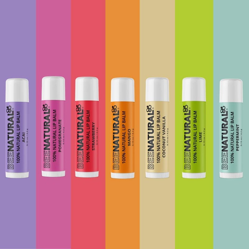 Bee Natural - 100% natural moisturising lip balm, peppermint flavour,