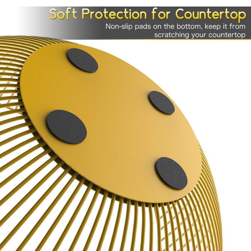 Gold Fruit Bowl, 25x14cm Wave Design, Metal Wire Fruit Bowl,