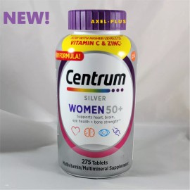Centrum Silver MultiVitamin MultiMineral Complete Vitamin 275 Tabs Women Over50+ - Centrum Silver Multivitamínico y Multimineral Completo - 275 Tabletas - Para Mujeres de 50+