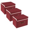 TYEERS Collapsible Storage Boxes, Washable Fabric Storage Bins with Lids,