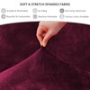 NICEEC Wine Red Spandex Arm Chair Covers for Dining Chairs