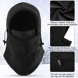 4 Pieces Windproof Ski Face Mask Winter Mask Balaclavas Head Hood for Men Women (Black, Gray, Rose Red, Red)