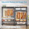 Ulif H4 Plus Portable Closets, 4-Tier Clothes Garment Rack for