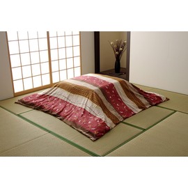 Ikehiko #5097379 Kotatsu Futon Cover, Rectangular, Koyomi, Approx. 85.6 x 100.4 ft (215 x 255 mm), Rose Size, Japanese Zipper, Rabbit Pattern