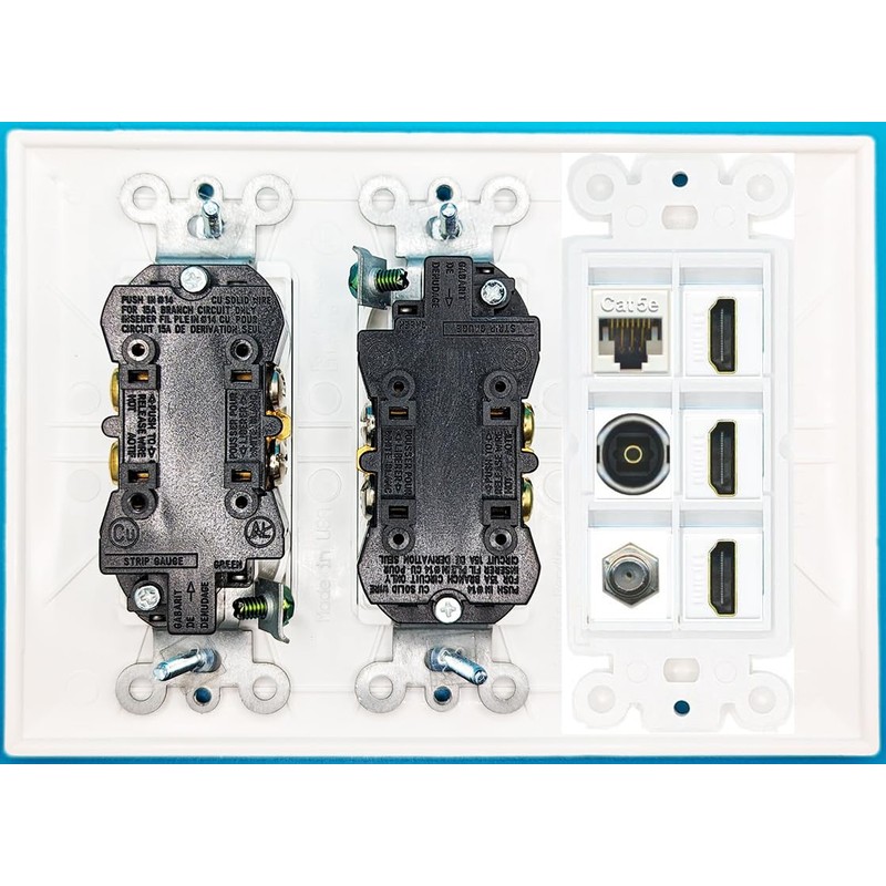 RiteAV - (3 Gang) 2 15A Power Outlet 3 HDMI