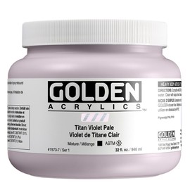 Heavy Body Acrylics by GOLDEN, Titan Violet Pale, 32 fl. oz. Jar, Professional Acrylic Paint, Opaque