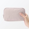 MUJI 84475849 Wrinkle Nylon Pouch with Large Opening Pouch, Pink,