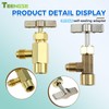 TEENGSE R134A Refrigerator Freon Recharge Hose Kit with Can Taps,