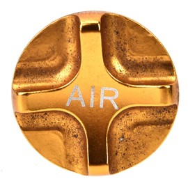 Front Fork Cap, Aluminium Alloy Suspension Cover, Life Valve Cover, Air Chamber Cover for Mountain Bike Road Bike (Yellow)