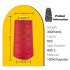 3000Yard Red Sewing Thread,Polyester Sewing Machine Thread for Clothes,Knitting