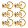 12 Sets D Ring Stud Screw Gold Brass Metal Plating