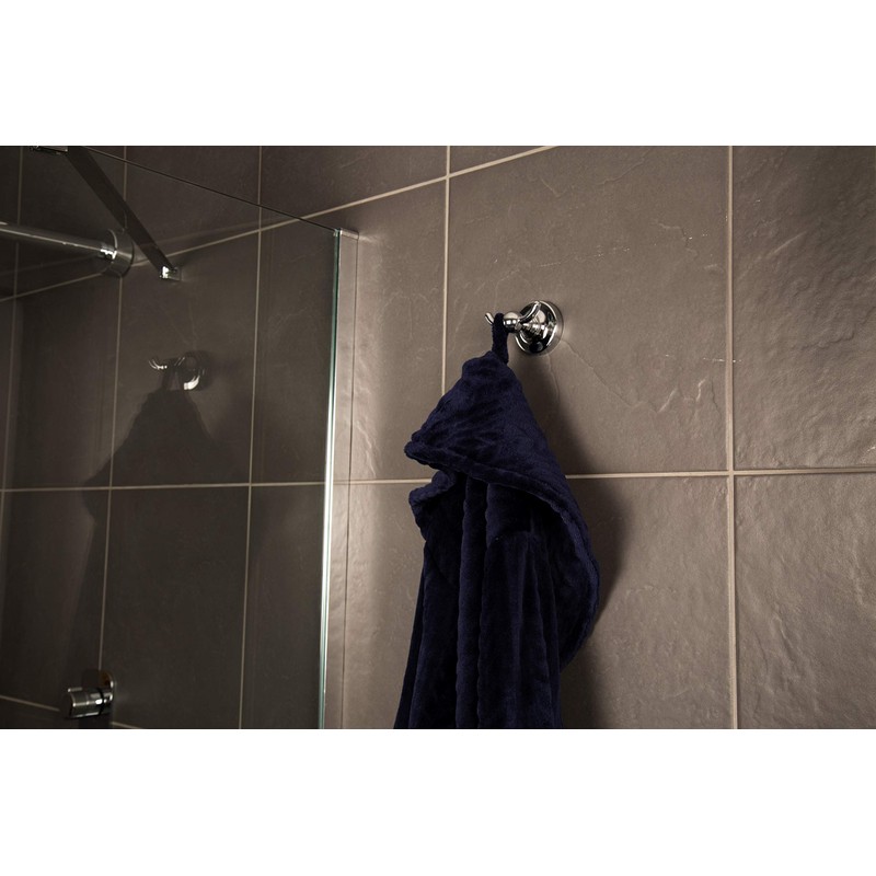 Croydex Glue-Fix Worcester Double Robe Hook, Easy Fit No Drilling