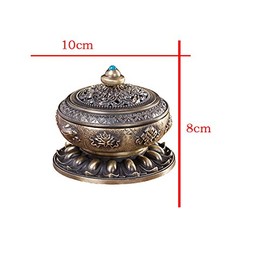 Incense Stick Holder Copper Alloy Incense Burner Holder for Sticks Cones Home Buddhism Buddha Buddhist Meditation Decorations (Bronze Incense Burner)