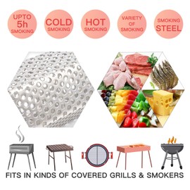 Smoke Tube 12" Smoker Tube for Pellet Grill 2 Pack Cold/Hot Smoking Generator for BBQ Stainless Steel Wood Pellet Tube Smoker Fit Electric Gas Charcoal Grill