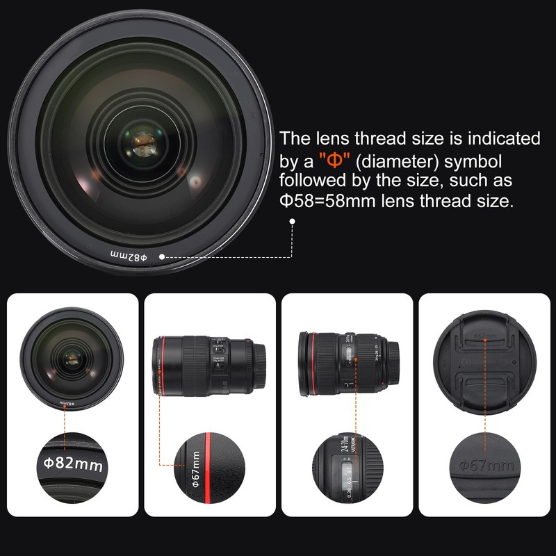 sourcing map 58mm Variable Star Filter, Starburst Lens Filter 4-8