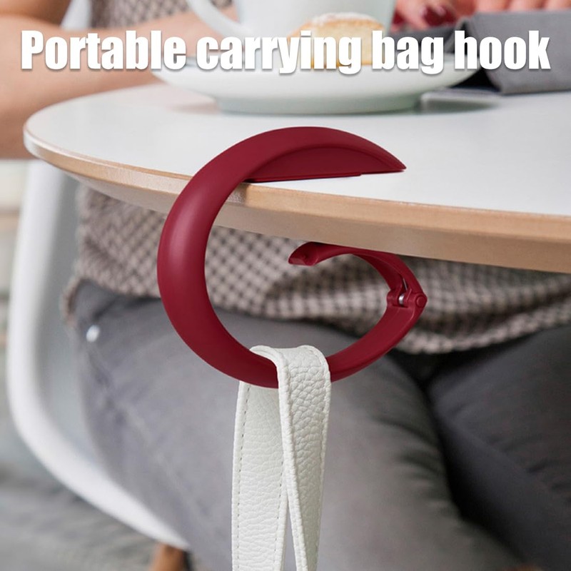 WeddHuis Table Handbag Holder Hook Foldable Non-Slip Bag Hook Holder