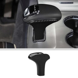 JWWY - Juego de 2 pomos de palanca de cambios compatible con Jeep Grand Cherokee Accesorios 2014-2015 de fibra de carbono