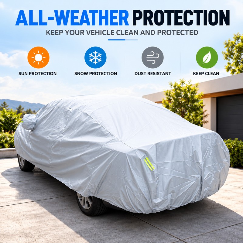 Full Exterior Car Cover for Outdoor Parking – Sun, Snow
