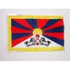 AZ FLAG Tibet Flag 18'' x 12'' cords - Tibetan-Buddhist