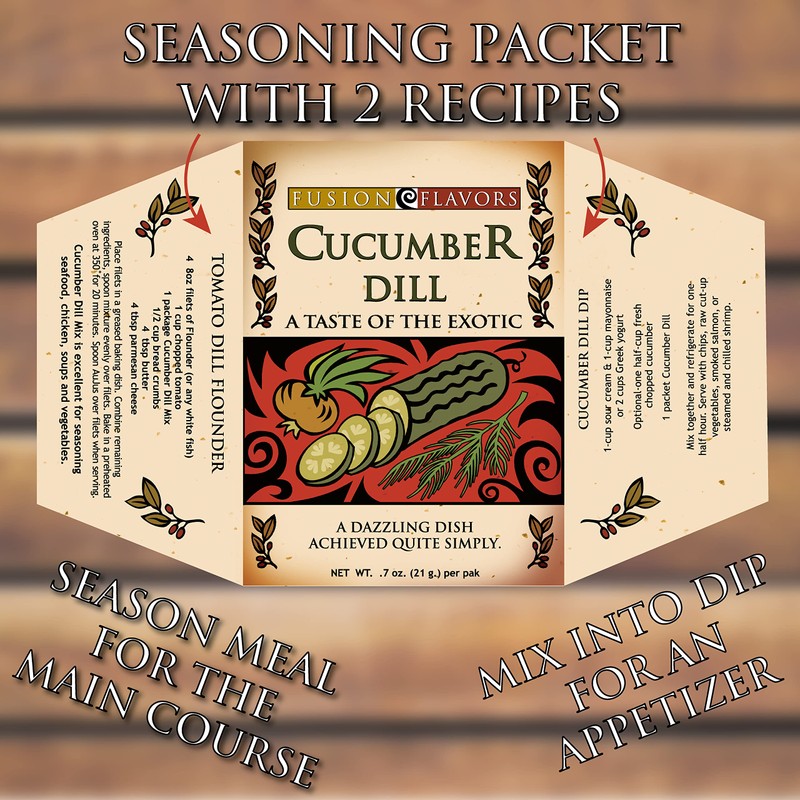Fusion Flavors Dip Seasoning Mixes (Cucumber Dill 3 Pack)