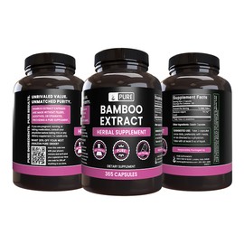 Pure Original Ingredients Bamboo Extract (365 Capsules) No Magnesium Or Rice Fillers, Always Pure, Lab Verified