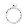 3/5 Carat (ctw) Lab-Created Ruby Ring in Sterling Silver