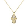 Sonateomber Gold Hamsa Hand Pendant Necklaces for Women - Fancy