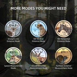 REVASRI Laser Rangefinder for Hunter, 2200/3300 Yards Range, Los/Vertical/Horizontal/Speed/Scan Measurement, Fast Measurement Hunting Rangefinder, Rechargeable (3300 Yards)